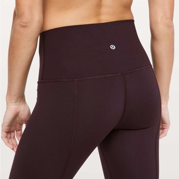 Lululemon Wunder Under Crop Roll Down Scallop Full-On Luxtreme 23” Plum Shadow - Picture 4 of 7